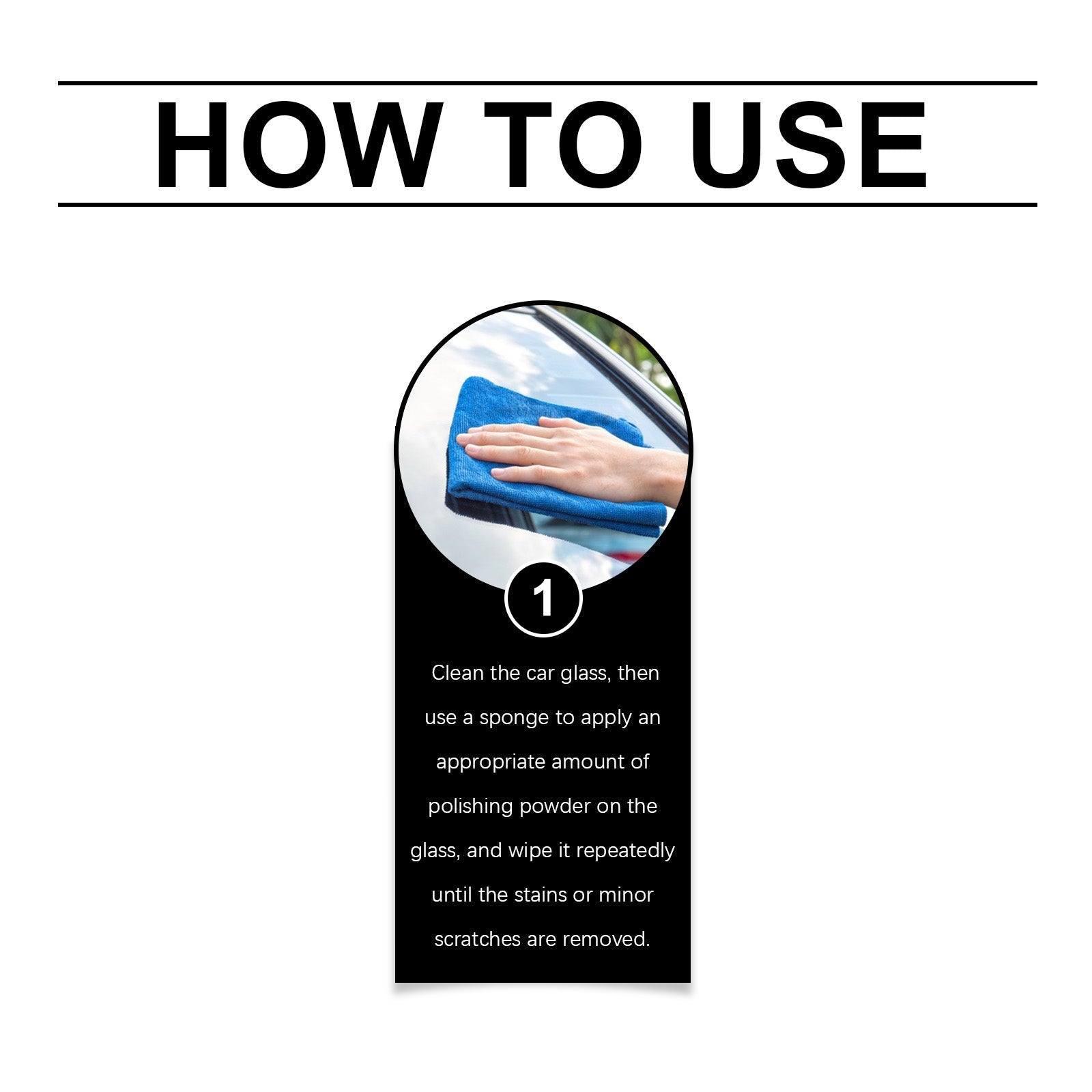 Car Glass Polishing Powder Window Cleaning Decontamination Waterproof Cleaning Rain Car Glass Cleaning Powder