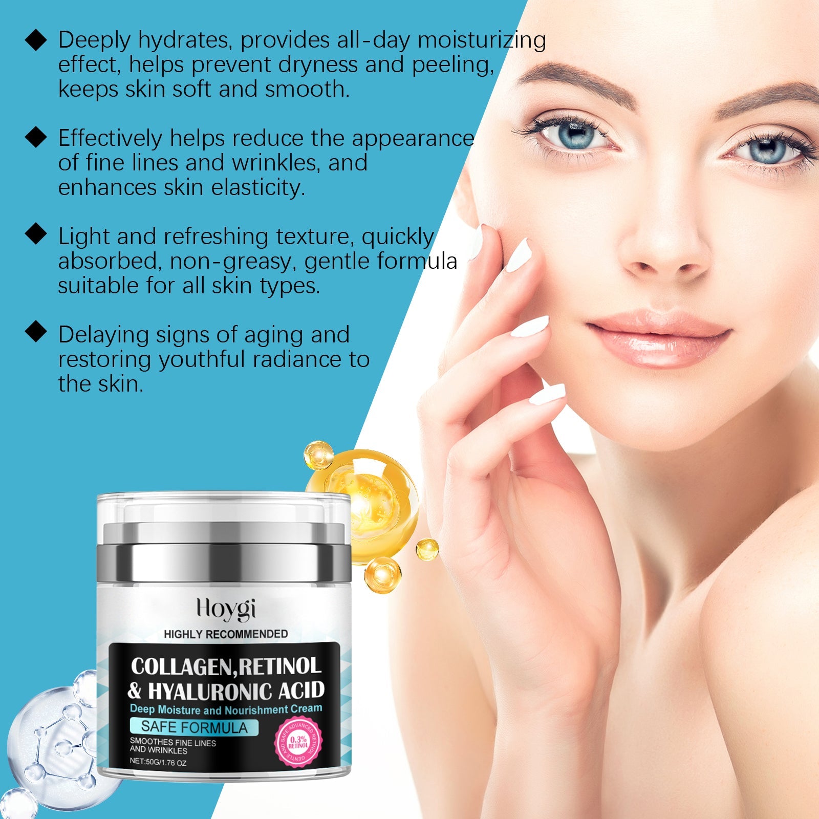 Collagen Moisturizing Cream Moisturizes And Hydrates Rough Skin To Improve Gentle Facial Daily Care