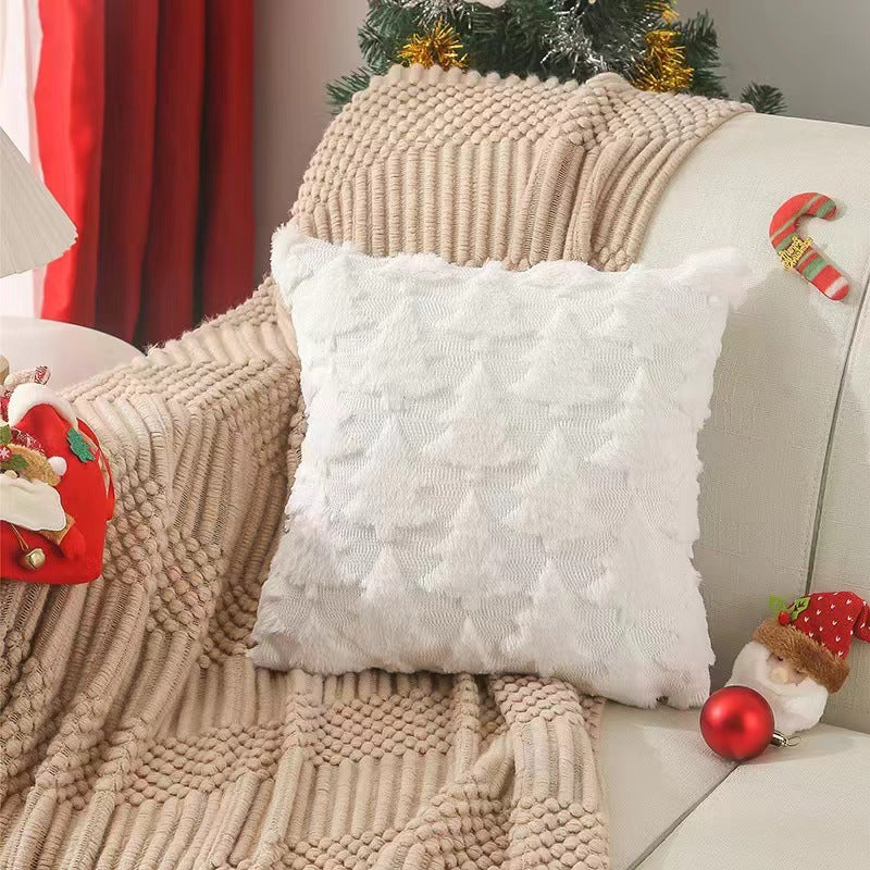 Christmas Pillow Cover Snowflake Christmas Tree Home Sofa Pillow Cover Holiday Decoration Cushion Cover