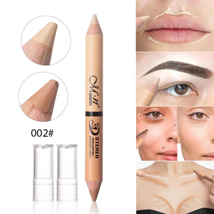 Meinuo New One-Stroke Dual-Use Double-Headed Shading Pen High-Gloss Pen Wood Can Be Sharpened