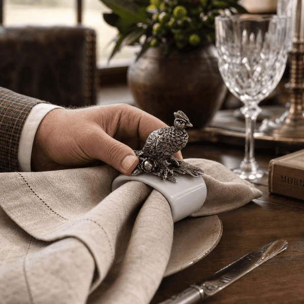 Pheasant Stoneware Napkin Ring
