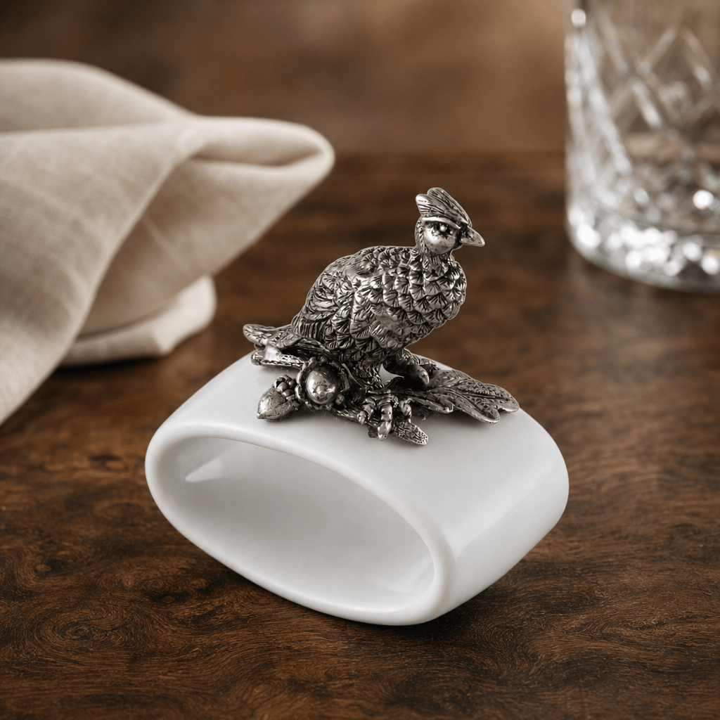 Pheasant Stoneware Napkin Ring