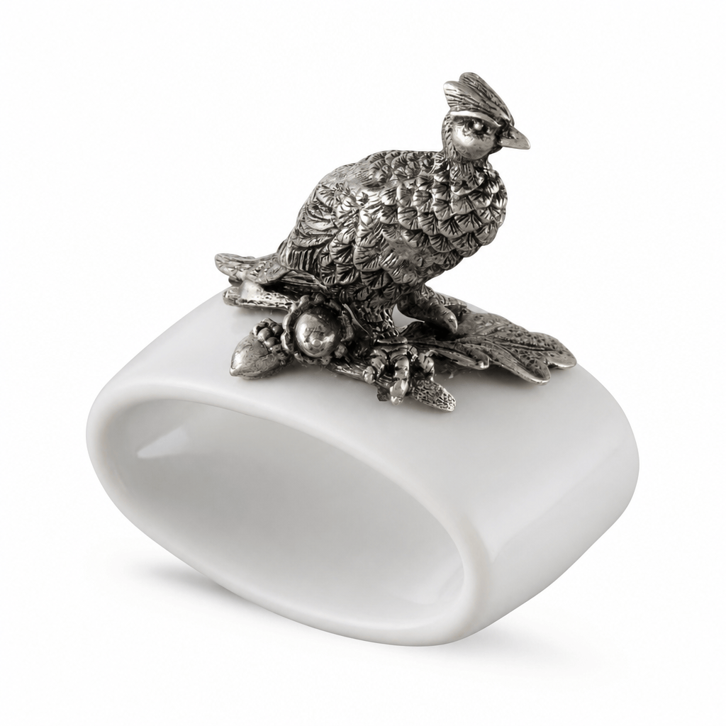 Pheasant Stoneware Napkin Ring