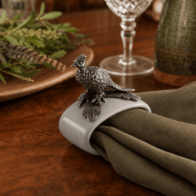 Pheasant Stoneware Napkin Ring