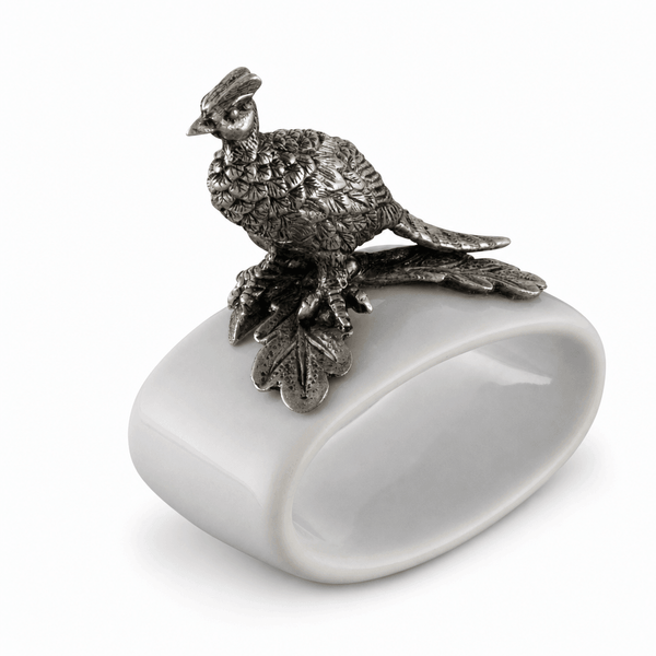 Pheasant Stoneware Napkin Ring