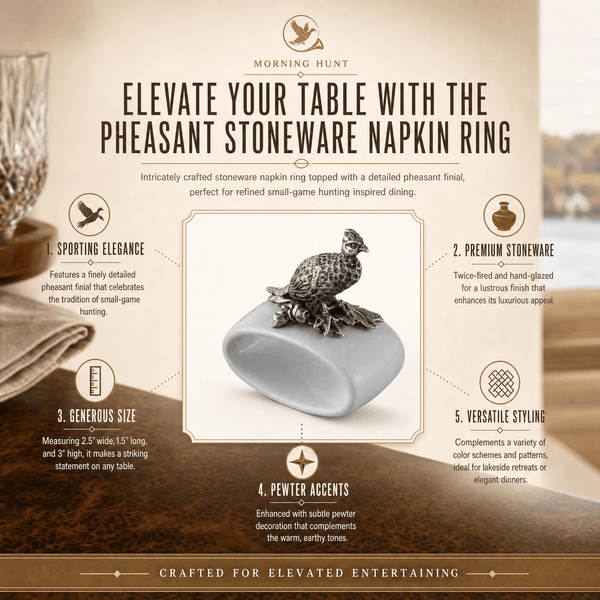 Pheasant Stoneware Napkin Ring