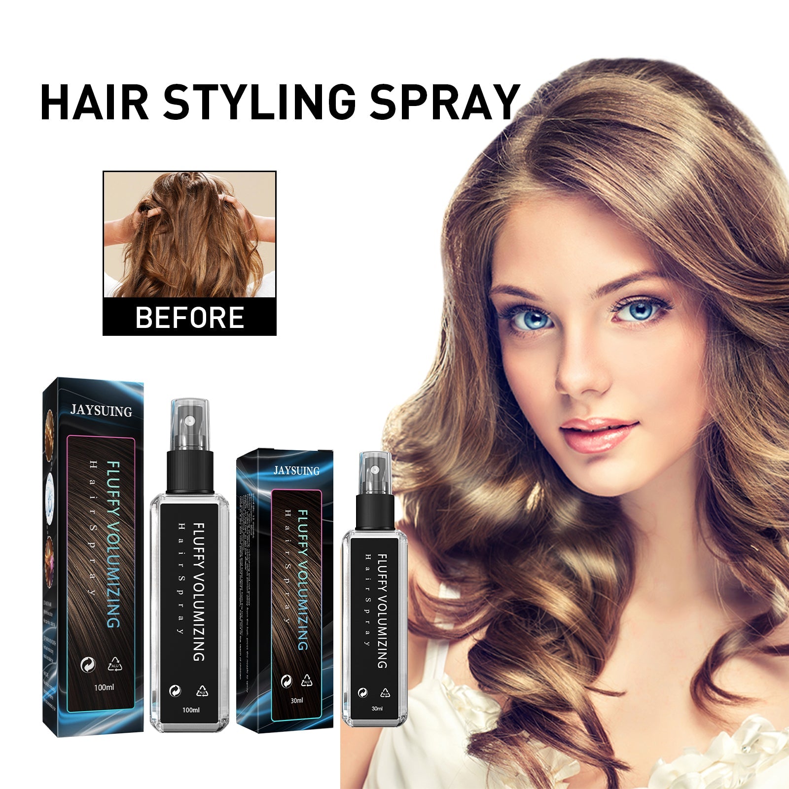 Hair Styling Spray, Hair Styling Moisturizing Fragrance Long Lasting Dry Gel Gel Hair Styling Gel Water