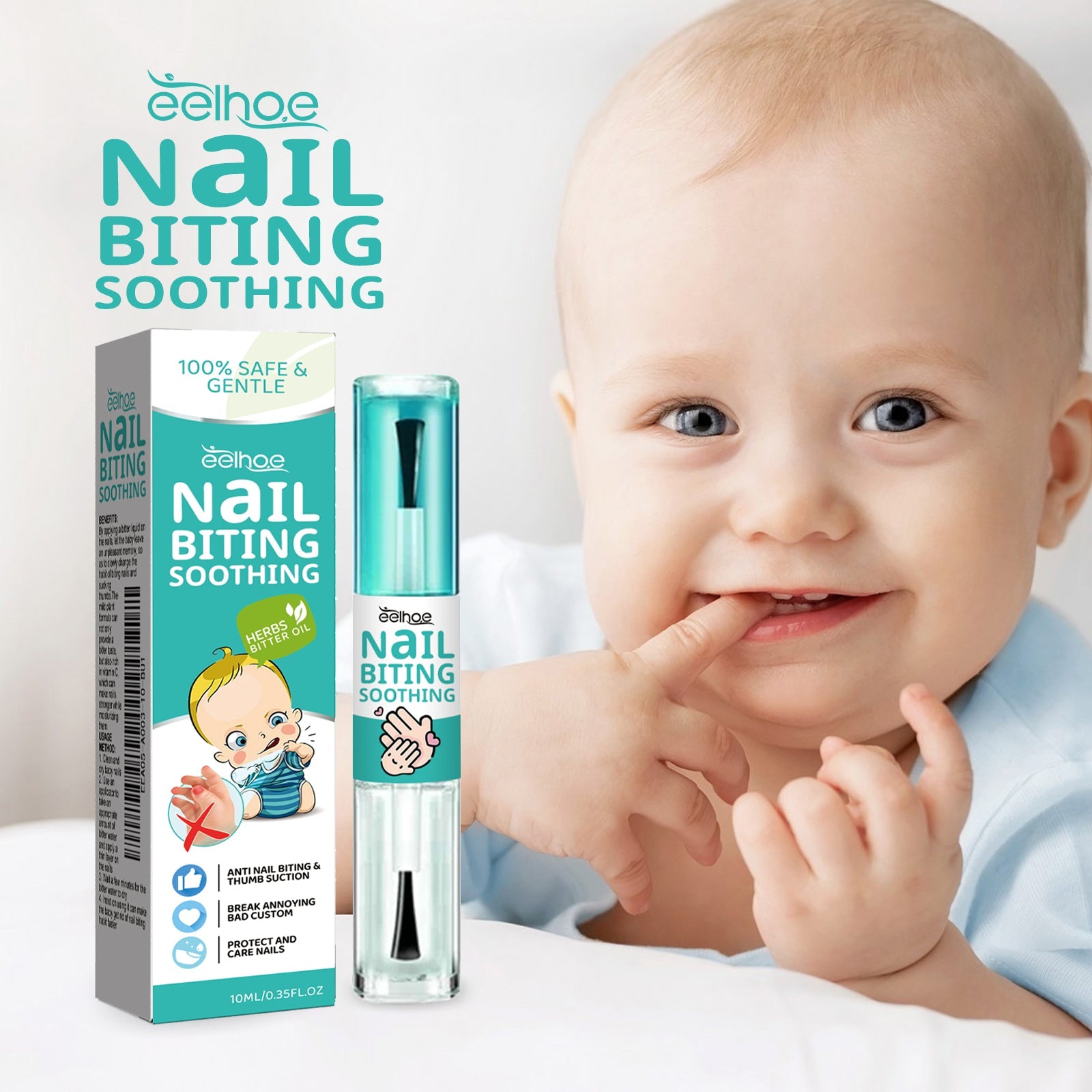 Anti-Biting Nail Lotion Prevents Infants From Biting Their Nails And Eating Their Fingernails