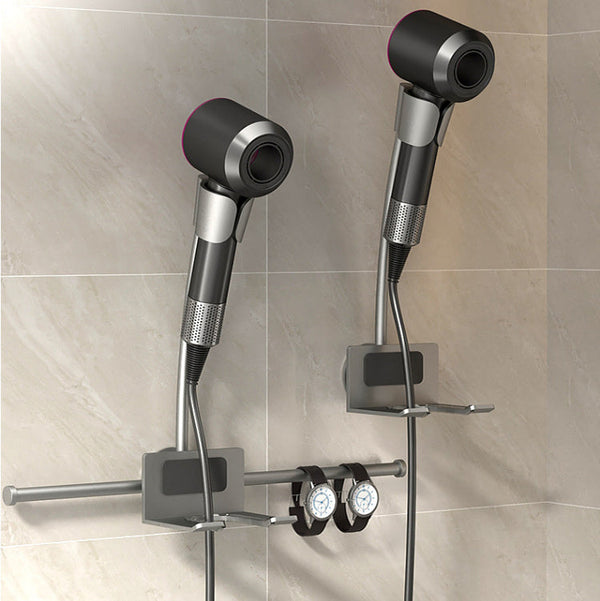 Lazy hair dryer bracket No hand-held hair dryer shelf Wall-mounted no-punching