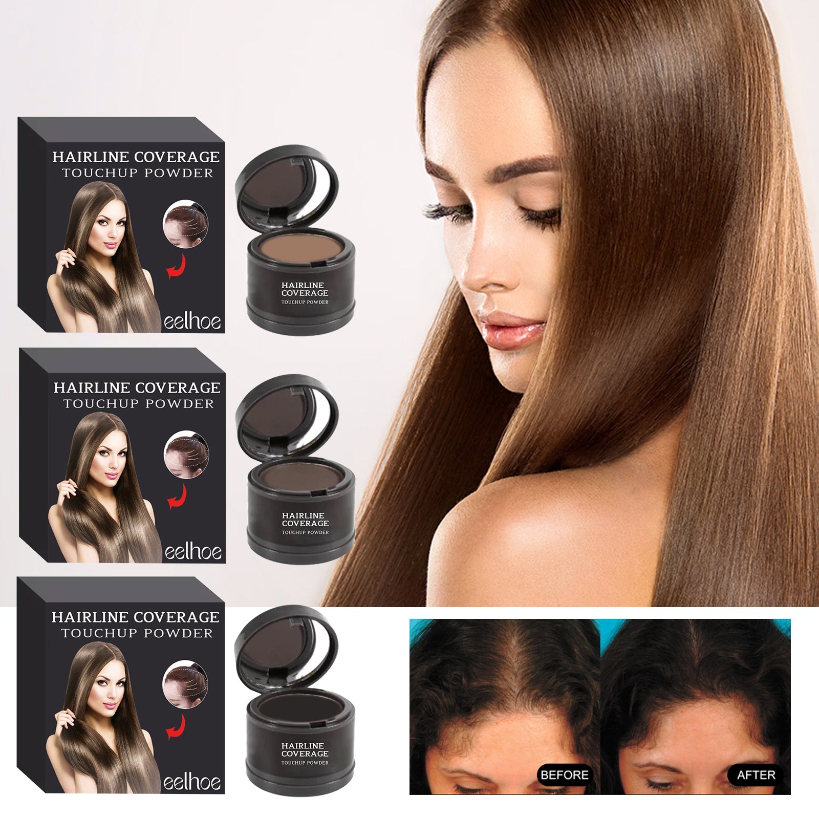 Hairline Cover Touch Powder Compact Hairline Easy To Apply Concealer Powder For Your Hairline
