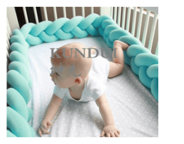 100cmBaby Bumper Bed Braid Knot Pillow Cushion Bumper for Infant Kids Crib Protector Cot Bumper Room Decor Anti-collision Bumper