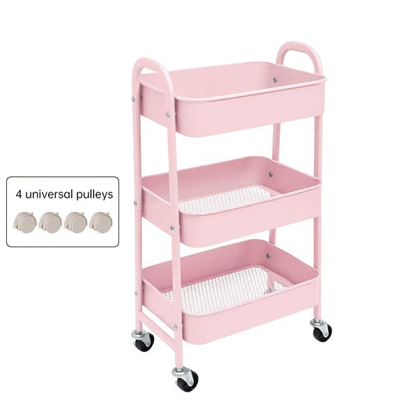 3 - tier rolling metal utility cart with wheels. Multifunctional, for kitchen, etc. Model: FRUTA - 001 1690 2090