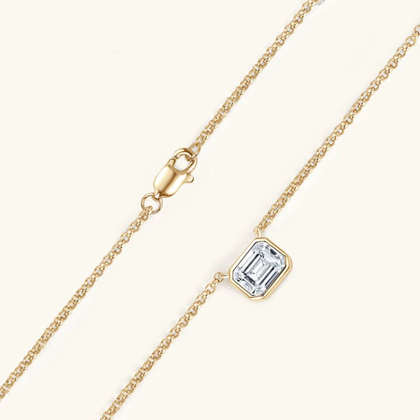 1 Carat Moissanite 925 Sterling Silver Pendant Necklace - Gifts for You 'n Me