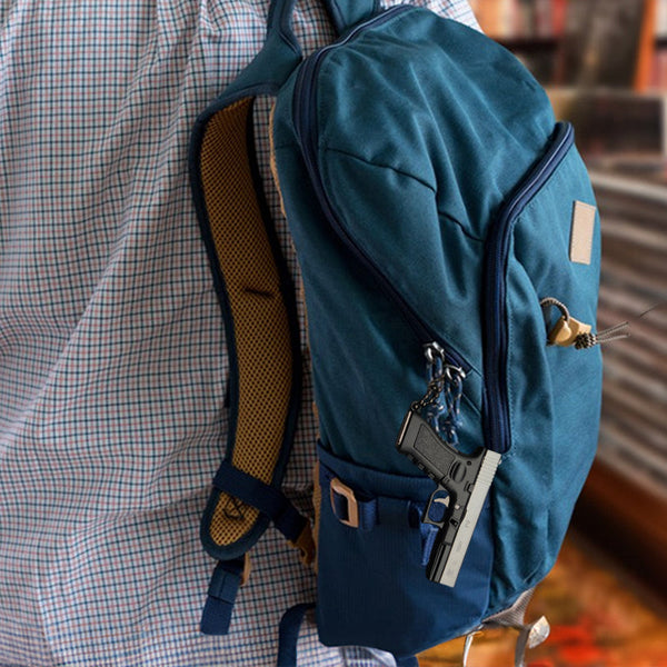 New Empire 1:3 Glock G17 alloy keychain, realistic gun model with detachable soldier gear & bullets.