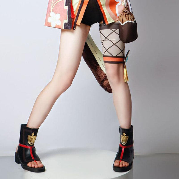 Genshin Impact COS clothes Luoli women's clothes Longlizhiraccoon dog early pomelo cosplay clothing matching shoes