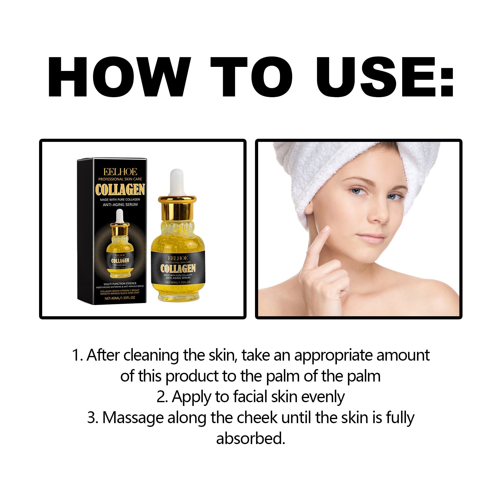 Anti Aging Serum, Anti-Aging Recombination Repair Skin Barrier Firming Elastic Moisturizing Skin Care Serum