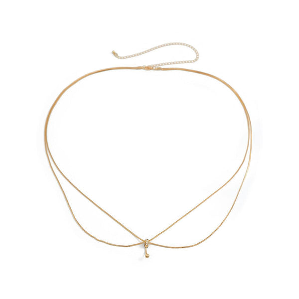 Thin chain belly button waist decoration body chain double-layer metal wind versatile waist chain