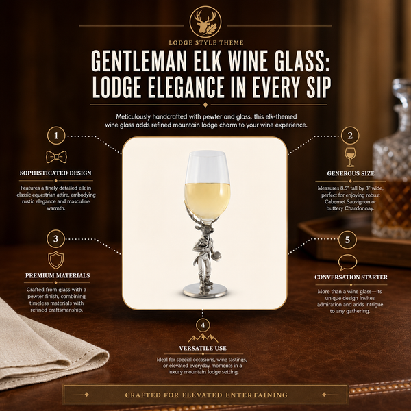 Gentleman Elk Wine Glass