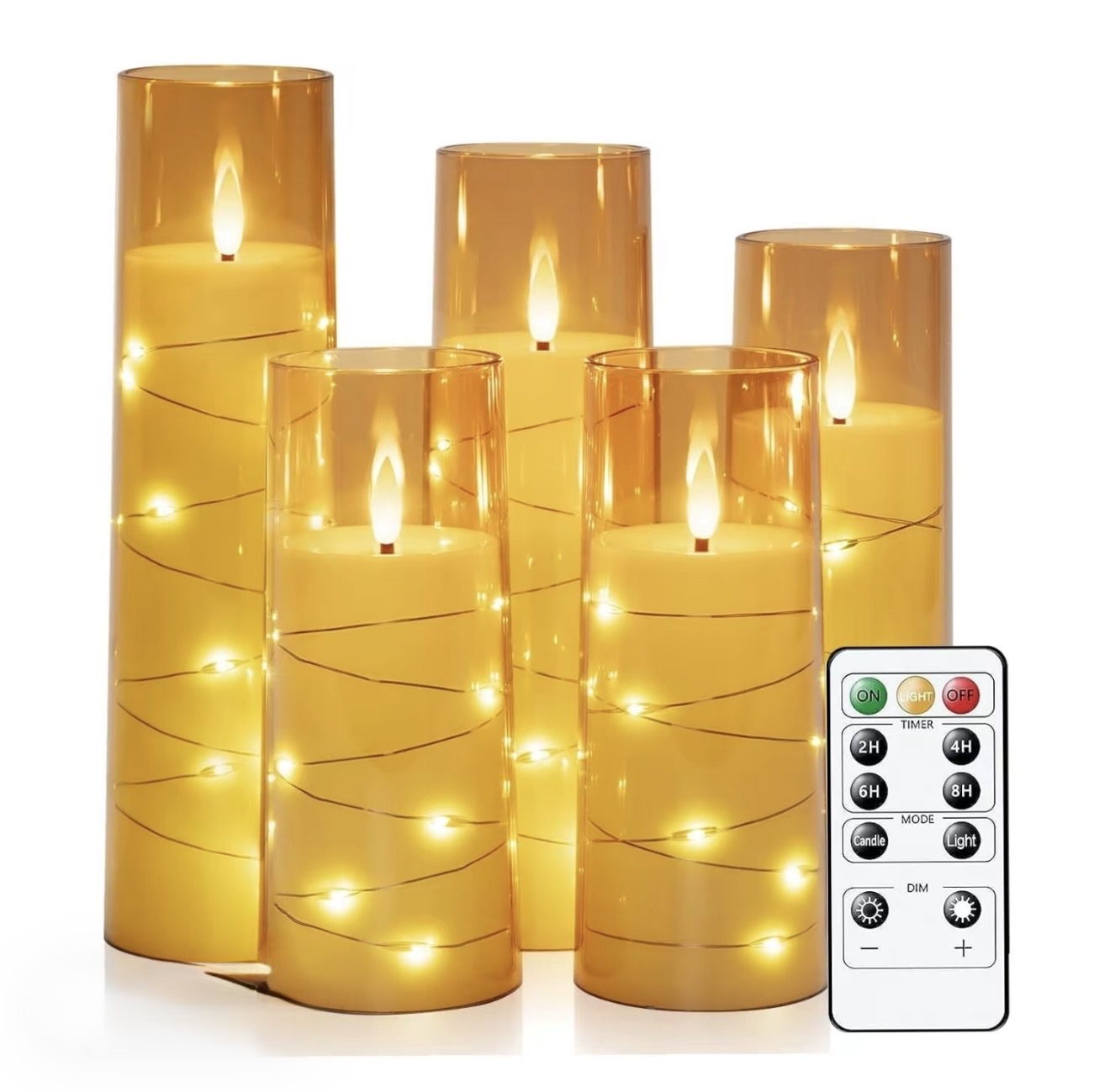 StarGlow LED Pillar Candles
