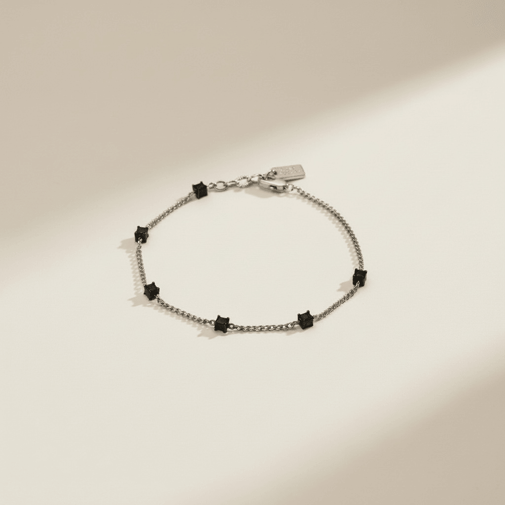 AC Gold Plated Bracelet with Colored Zircon Gemstone