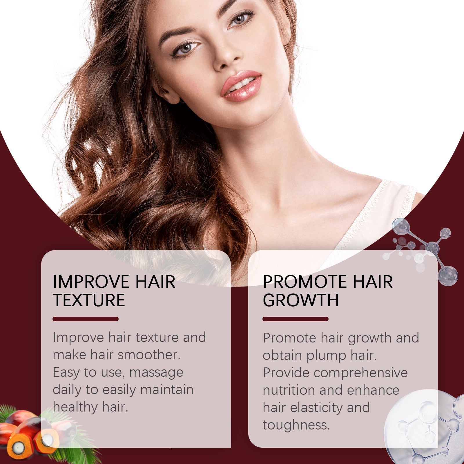 Batana Nourishing Hair Mask, Improve Dry Hair And Frizz Repair Bright And Smooth Hair Mask