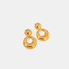 18K Gold-Plated Cutout Earrings - Gold / One Size