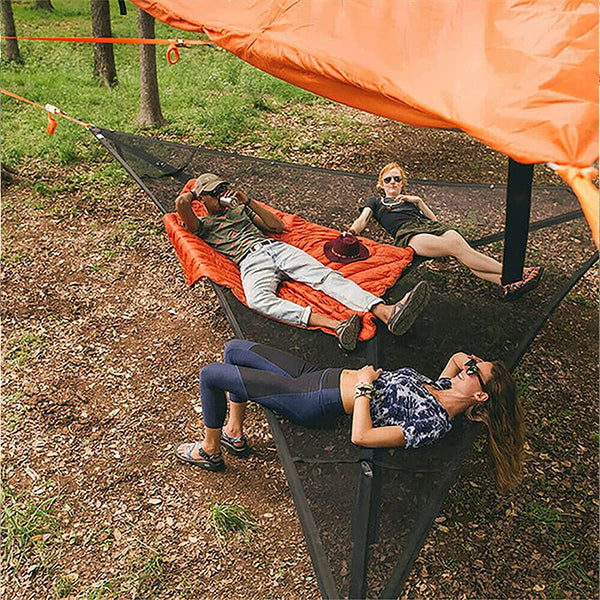 2025 Portable triangular camping hammock with air polymer, multi-scene travel use.