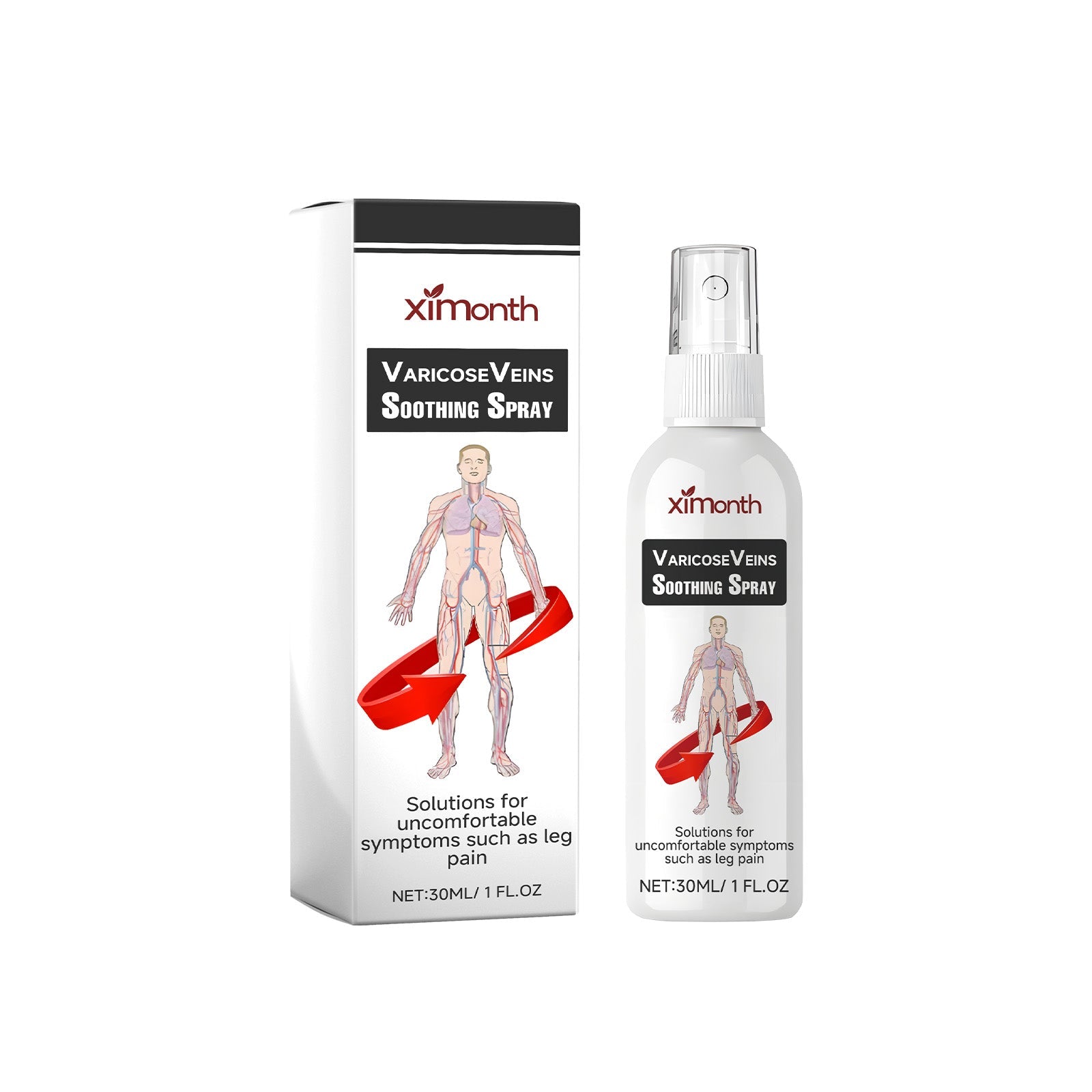 Varicose Veins Soothing Spray, Relief Of Sore Leg Muscles Massage Repair Earthworm Leg Vein Treatment Spray