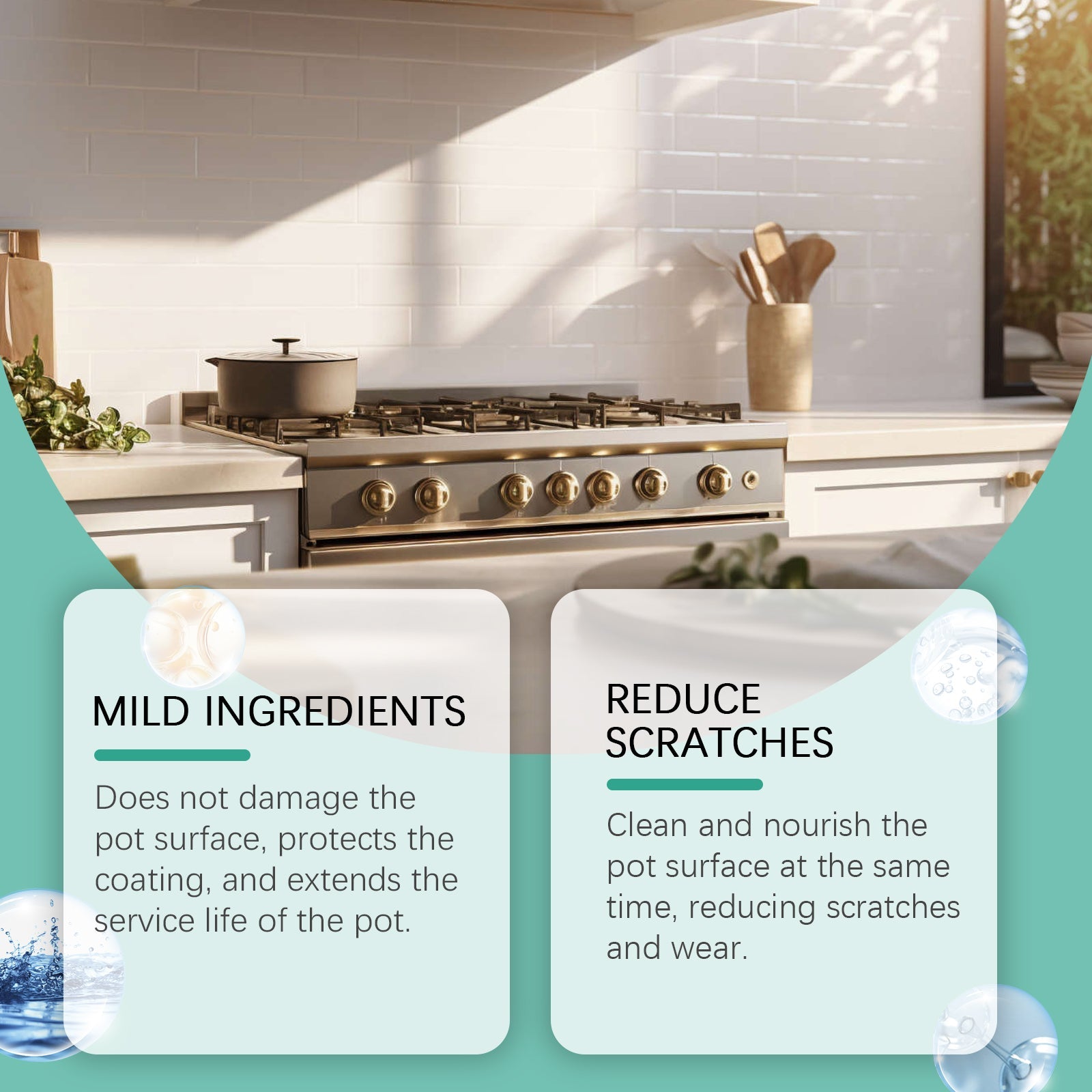 Kitchen Grease Cleaner Remove Grease And Dirt From The Bottom Of Kitchen Pans Polishing Anti-Rust Cleaner