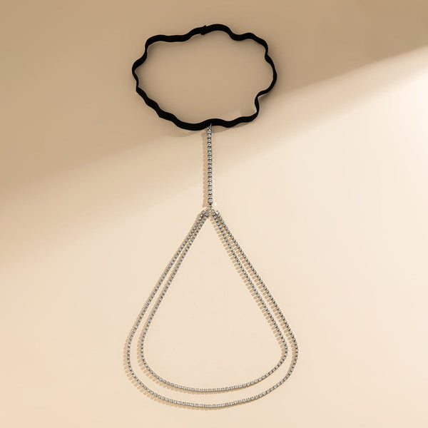 Lolita lace sexy leg ring body chain spicy girl beach fringe rhinestone thigh chain