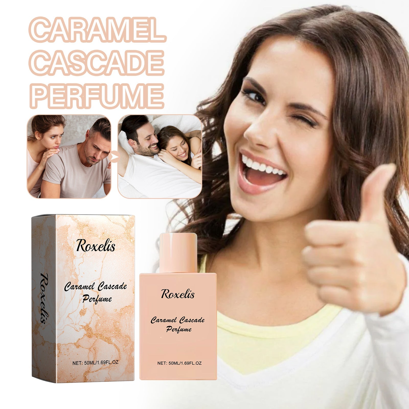 Caramel Cascade Perfume, Fragrance Natural Fresh Not Pungent Lasting Fragrance Exudes Charm Dating Atmosphere Niche Perfume