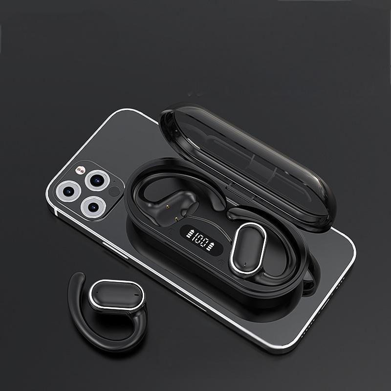 X97 non in ear OWS Bluetooth earphones with over the ear sports transparent compartment for extended battery life and noise redu