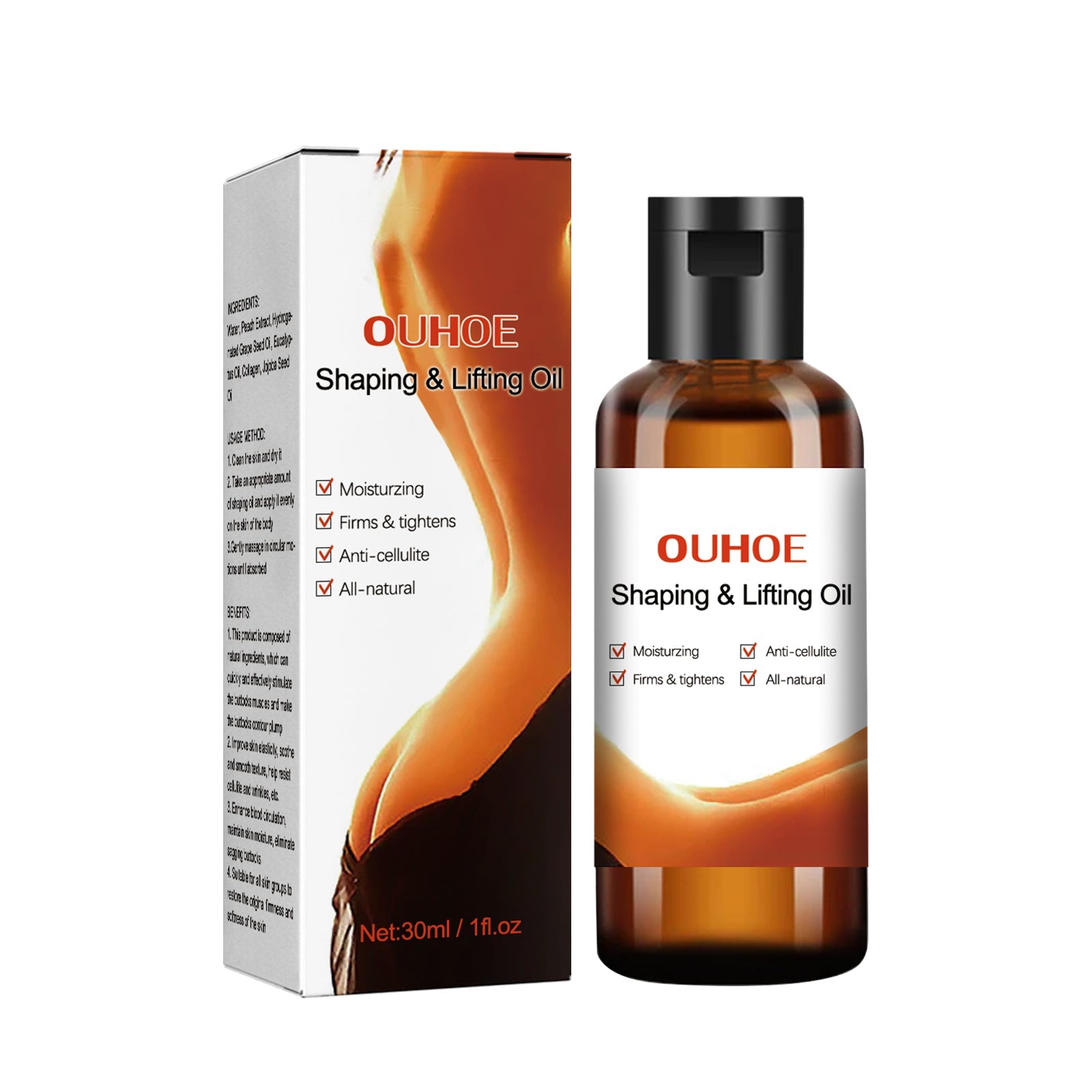 Body Sculpting Oil, Firming Buttocks Skin Body Care For Buttocks Accentuating Curves Lifting Oil
