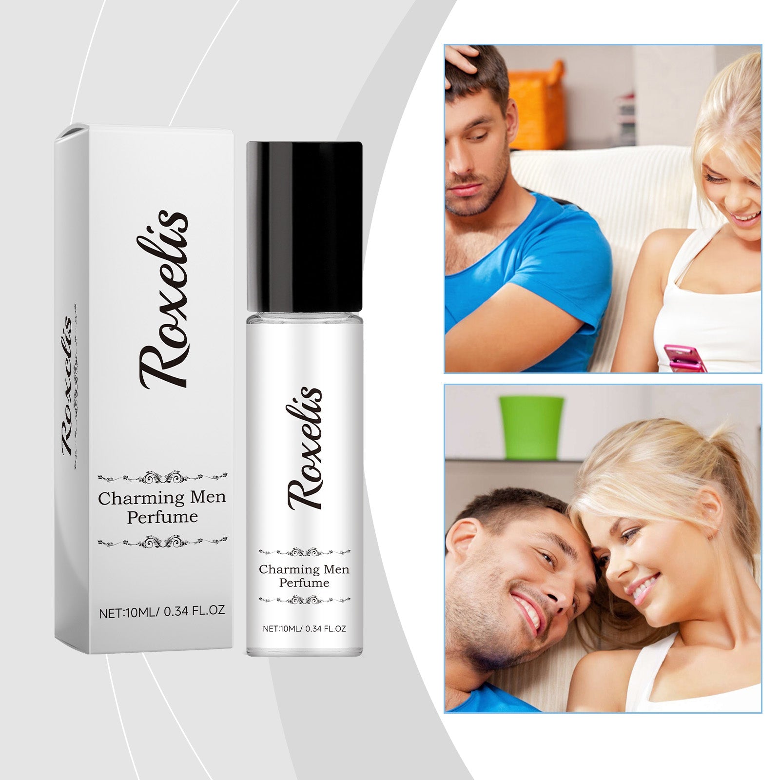 Men's Floral Pheromones Fragrance Lasting Fragrance Exudes Male Charm Niche Wooden Portable Ball Bearing Perfume