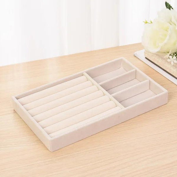 Plush jewelry storage box jewelry box rings earrings bracelets necklaces storage display shelf