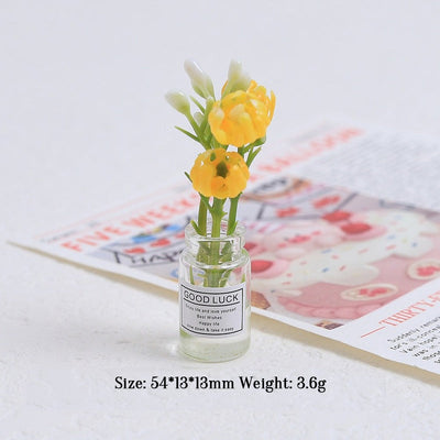 Multicolor three-dimensional luminous vase, creative handmade DIY cream glue accessories, resin small parts