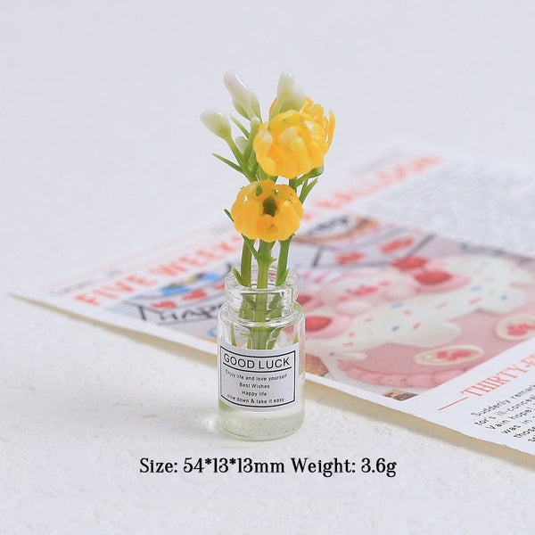 Multicolor three-dimensional luminous vase, creative handmade DIY cream glue accessories, resin small parts