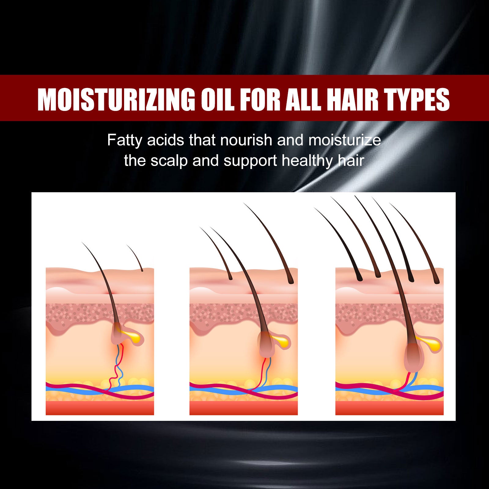 Black Rice Hair Spray Strengthen And Strengthen Hair Dense Hair Hydrating Repair Root Soft Hair Growth Spray