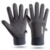 Outdoor gloves for men in winter warm and plush touch screen anti slip windproof and waterproof for women in winter - Men's - Dark Grey