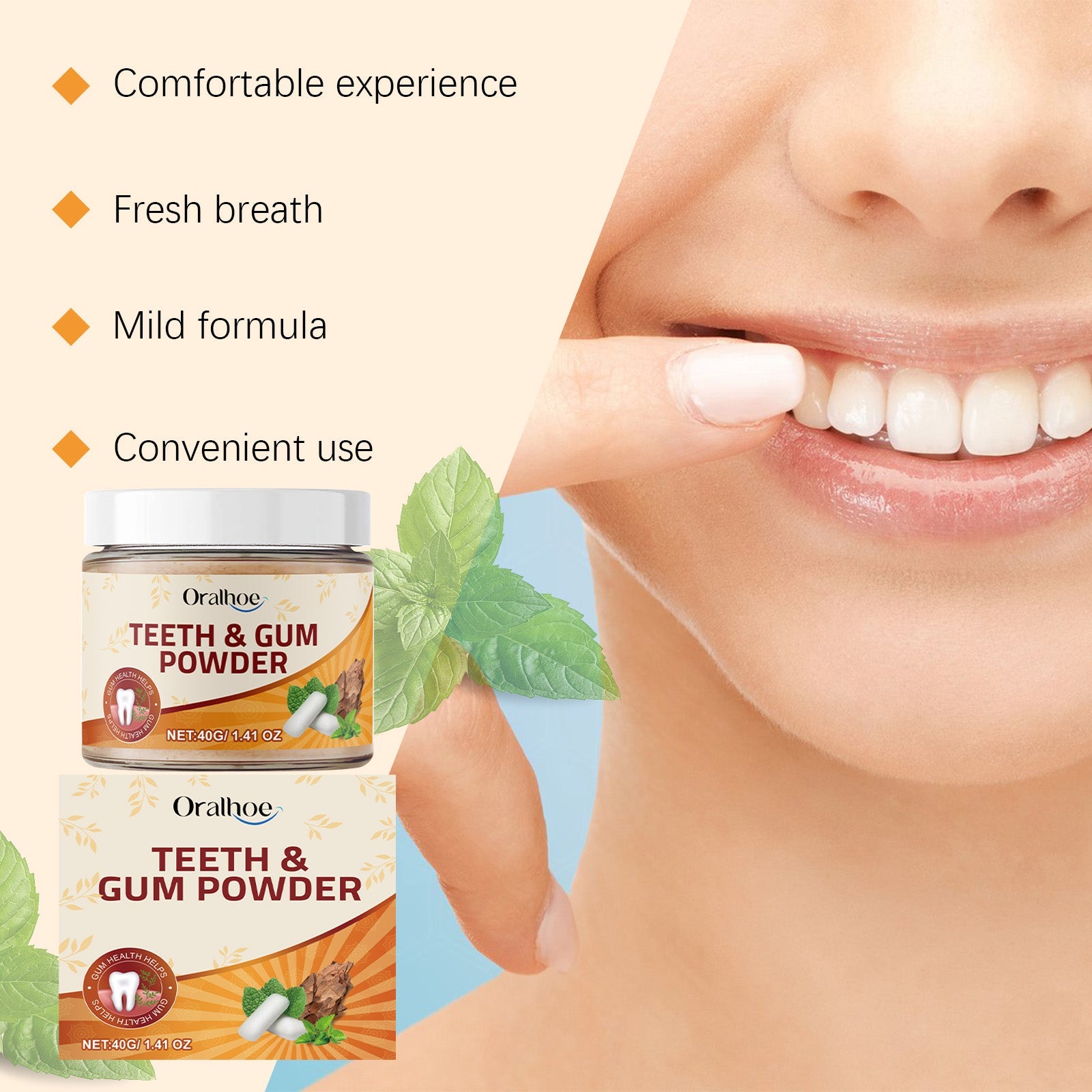 Herbal Gum Powder Herbal Care Clean Teeth Clean Fresh Remove Yellow Stains Clean Teeth