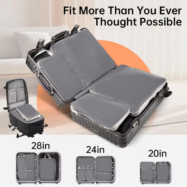 Travel compression packing cubes – ultralight, expandable, for luggage organization