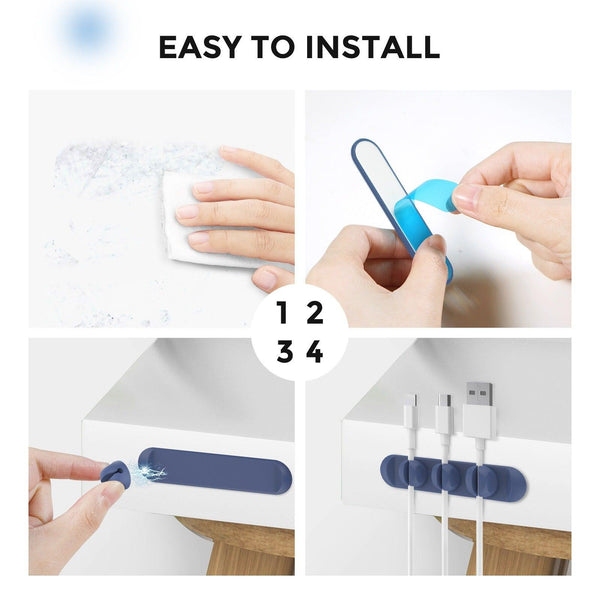 Data cable protection cover charging wire magnetic cable organizer silicone desktop data cable storage and winding device