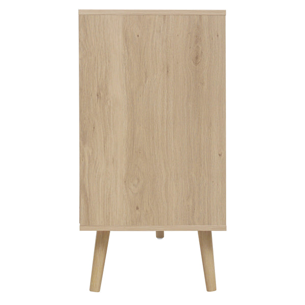 4 Door Accent Cabinet Sideboard Buffet Storage Cabinet with Adjustable Shelf for Entryway Living Room Bedroom