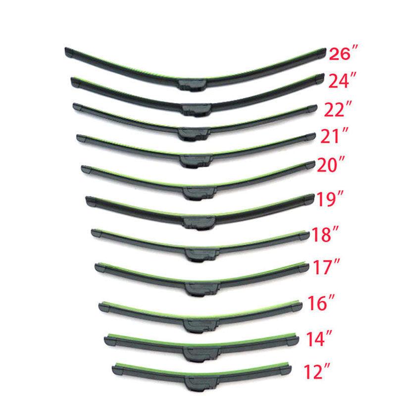 Universal U-type Soft Frameless Bracketless Rubber Car Windshield Wiper Blade 12 14'' 16'' 18'' 19'' 20'' 21'' 22'' 24'' 26''