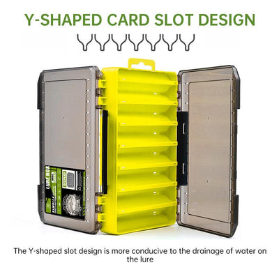 14-Compartment Fishing Tackle Box for Accessories, Lures & Hooks, Double-Sided Organizer.