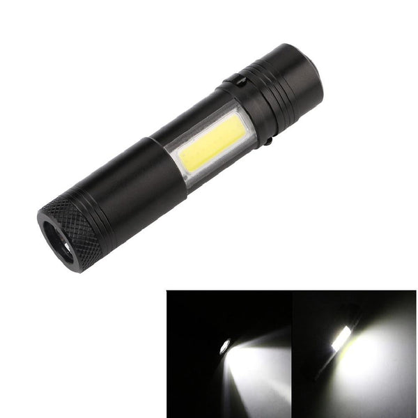 Mini Portable Aluminum LED Flashlight XPE COB Work Light Lanterna Powerful Pen Torch Lamp 4 Modes Use 14500 or AA