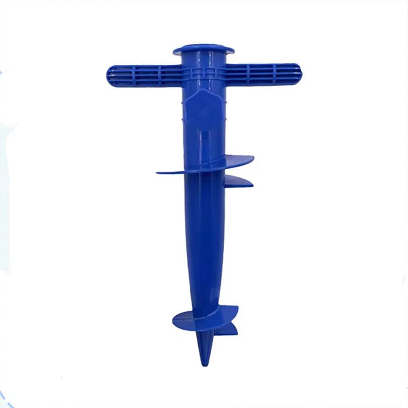 Plastic Adjustable Umbrella Base, Sun, Beach, Terrace, Sand, Ground Fixing Tools (Anchor Bracket, Spiral Tool, Tip Part), 1 Pc
