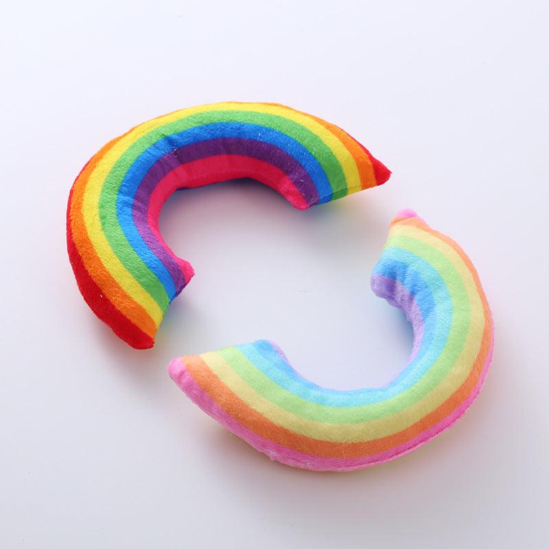 Pet Supplies Cat Toy Rainbow Bridge Pillow with Catnip and Cat Mint