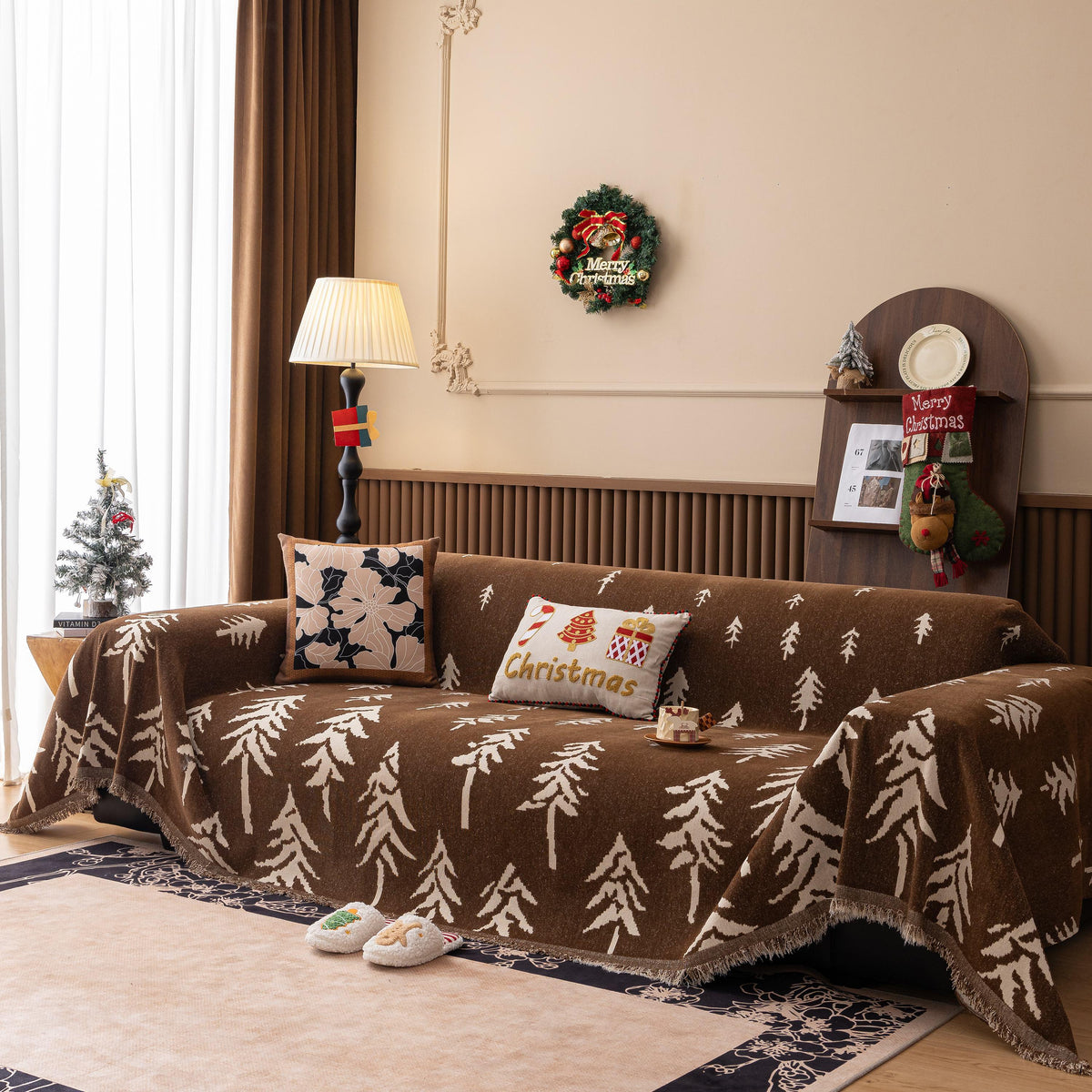 Modern Couch Covers for Couches Large Decorative Throw Blanket with Tassels for Couch
