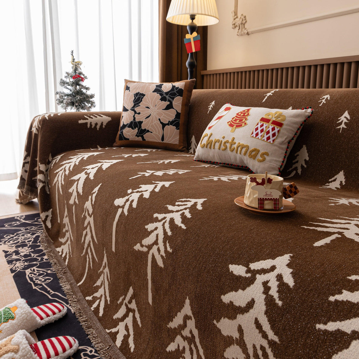 Modern Couch Covers for Couches Large Decorative Throw Blanket with Tassels for Couch